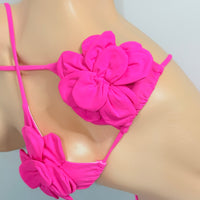 Pink Floral Exotic Two Piece Dancer Bikini Outfit