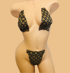 Brown Dancewear Designer Bikini Outfit