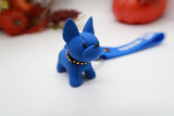 Blue Resin Dog Keychain Key Ring