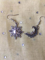 sun and moon earrings, women’s fashion pendant earrings, wild earrings, earrings gift.