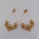 New Baroque style metal ball geometry fashion exaggerated long earrings. Female, Girl Jewelry, Holiday, Birthday Gifts