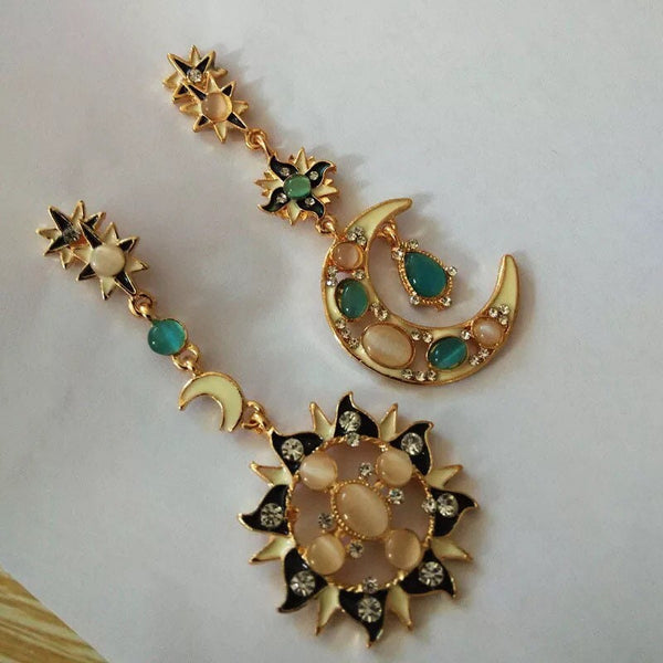 Gold Charm Sun Moon Earrings Jewelry for Women Birthday Gift for Her Valentines Day Gifts