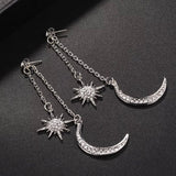 Sun Moon Earrings. Mother’s Day, Birthday Gift, Gold Fashion Jewelry