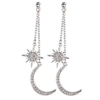Sun Moon Earrings. Mother’s Day, Birthday Gift, Gold Fashion Jewelry