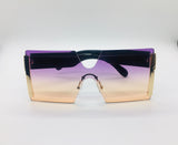 Gradient Square Rimless Women Unisex Sunglasses, Fashion Shades, Luxury Frames Eyewear