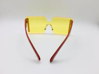 Women Unisex Sunglasses, Fashion Shades, Luxury Frames Eyewear, Yellow Rimless Sunshades