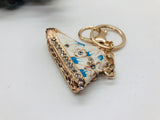 Mini Crystal Enamel Flower Shoe Keychain, Bag Charm, Car Key Ring, Phone Charm Holder, Keychain Jewelry, Sneaker Key Charm Rhinestones