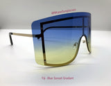 Gradient Oversize Sunglasses, Women Men Unisex, Fashion Shades, Trendy, Luxury Frames, Ski Goggles, Large Lenses, Accessories, Eyewear
