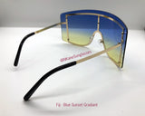 Gradient Oversize Sunglasses, Women Men Unisex, Fashion Shades, Trendy, Luxury Frames, Ski Goggles, Large Lenses, Accessories, Eyewear