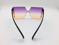 Gradient Square Rimless Women Unisex Sunglasses, Fashion Shades, Luxury Frames Eyewear