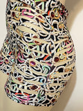 Black Multicolored Custom Made Two Piece Exotic Dancewear for Strippers String Bikini Shorts Dance Costume for Gogo Dancer