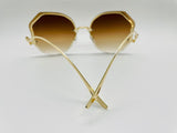 Luxury Round Gradient Sunglasses Women Eyewear Rimless Fashion Sun Glasses Ladies Sunshades UV400