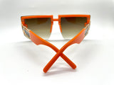 Orange trim Rimless Oversized Gradient Sunglasses Women Men Fashion Vintage Square Sun Glasses Shades Luxury Sunshades UV400