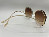Luxury Round Gradient Sunglasses Women Eyewear Rimless Fashion Sun Glasses Ladies Sunshades UV400