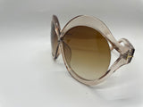 Brand New Large Oversized Luxury Round Gradient Sunglasses Women Eyewear Rimless Fashion Sun Glasses Ladies Sunshades UV400