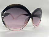 Brand New Large Oversized Luxury Round Gradient Sunglasses Women Eyewear Rimless Fashion Sun Glasses Ladies Sunshades UV400